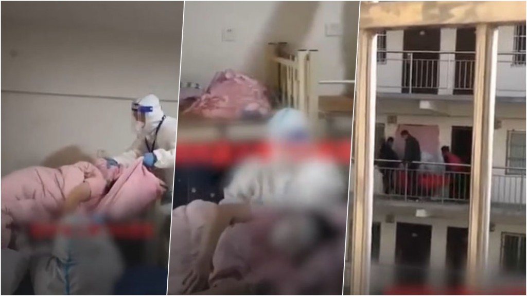 網傳「鄭州富士康726宿舍片」。 影片截圖