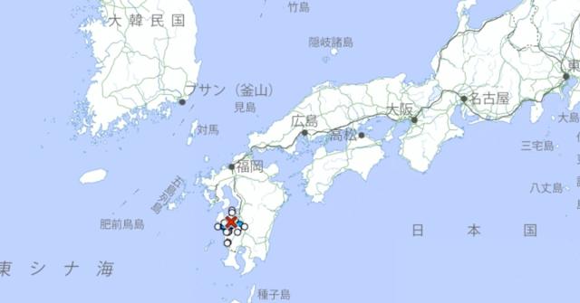 熊本县南部地区近期地震频传。日本气象厅
