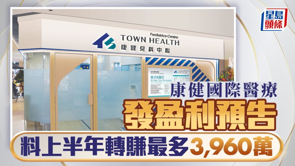 康健國際醫療發盈利預告，料上半年轉賺最多3,960萬