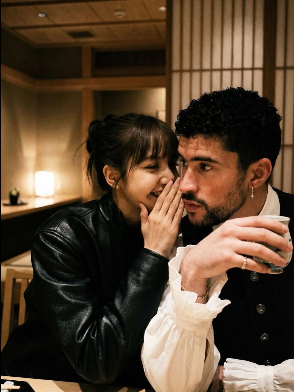 Lisa又公開多張與Bad Bunny食高級日本菜及去酒吧的照片。 Lisa又公開多張與Bad Bunny食高級日本菜及去酒吧的照片。