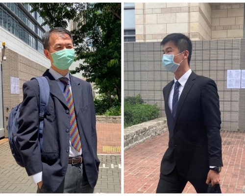 專家證人鍾偉華(左)及職安主任陳偉發(右)。陳楚琨攝