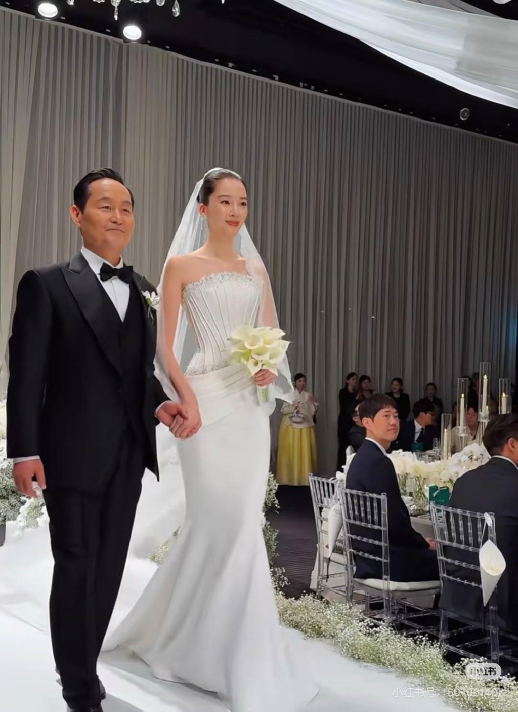 新娘Irene Kim是美籍韓裔模特兒。 新娘Irene Kim是美籍韓裔模特兒。