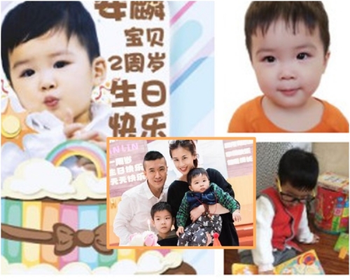 黃聖依罕有地在網上上載多張細仔正面相。黃聖依微博