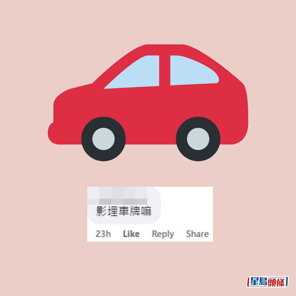 網民：影埋車牌嘛。fb「公屋討論區 - 香港facebook群組」截圖