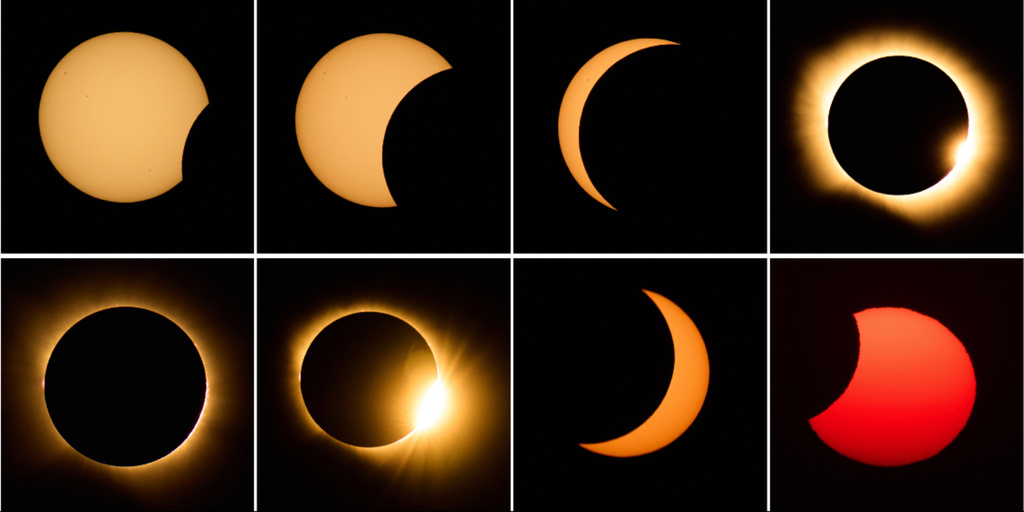 2026年8月12日星期三，在西班牙中部贝兰加德杜罗观测到日全食过程。美联社