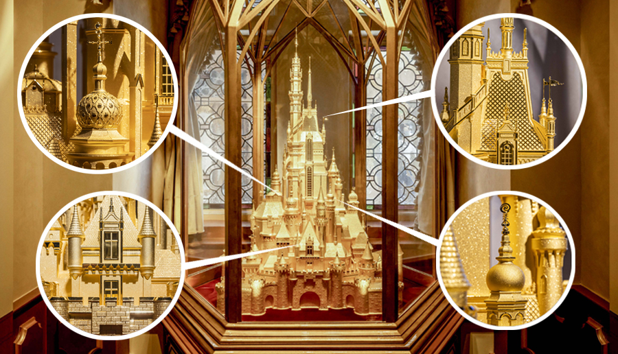 估值約一千六百萬元的足金城堡成為香港迪士尼樂園最新打卡位。