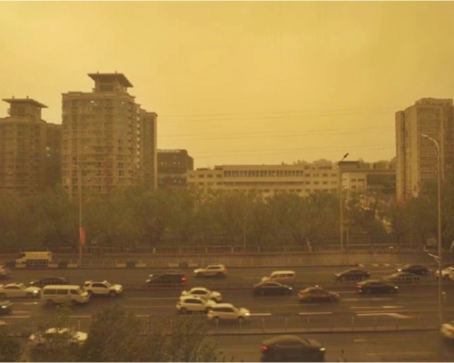 北京出現沙塵暴。網圖