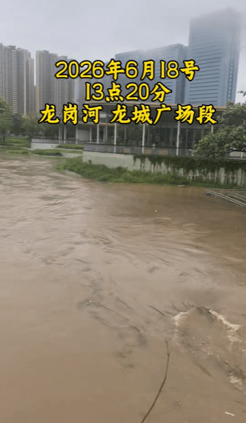 深圳18日暴雨致多地水浸。 抖音