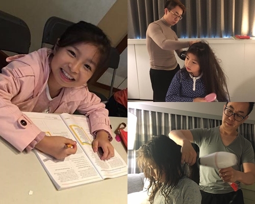 Celine頻頻貼相報告賽前準備。