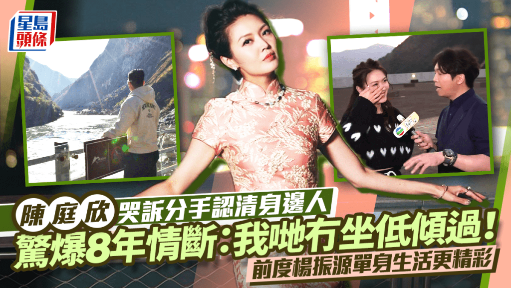 陳庭欣哭訴分手認清身邊人 驚爆8年情斷：我哋冇坐低傾過！前度楊振源單身生活更精彩