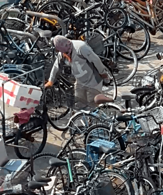 賊人偷單車過程。徐太提供