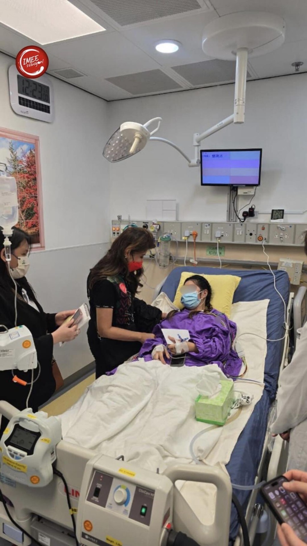 菲律賓參議員Imee R. Marcos到聯合醫院探望Rhodora。fb「Imee R. Marcos」圖片