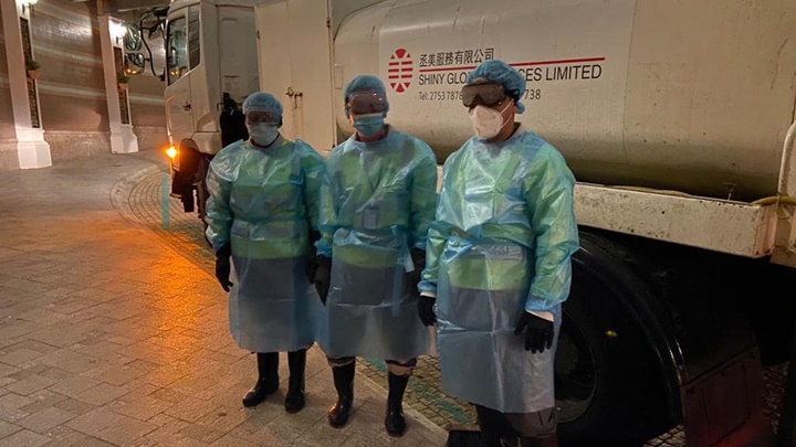 食環署聯同衞生防護中心一到與大鼠戊肝患者相關地區,進行清潔及防鼠滅鼠行動。環境及生態局facebook圖片