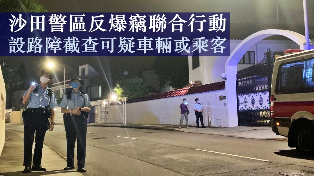 警方早前在沙田、田心及馬鞍山進行聯合行動,透過預防和情報搜集打擊區內爆竊案。警方圖片