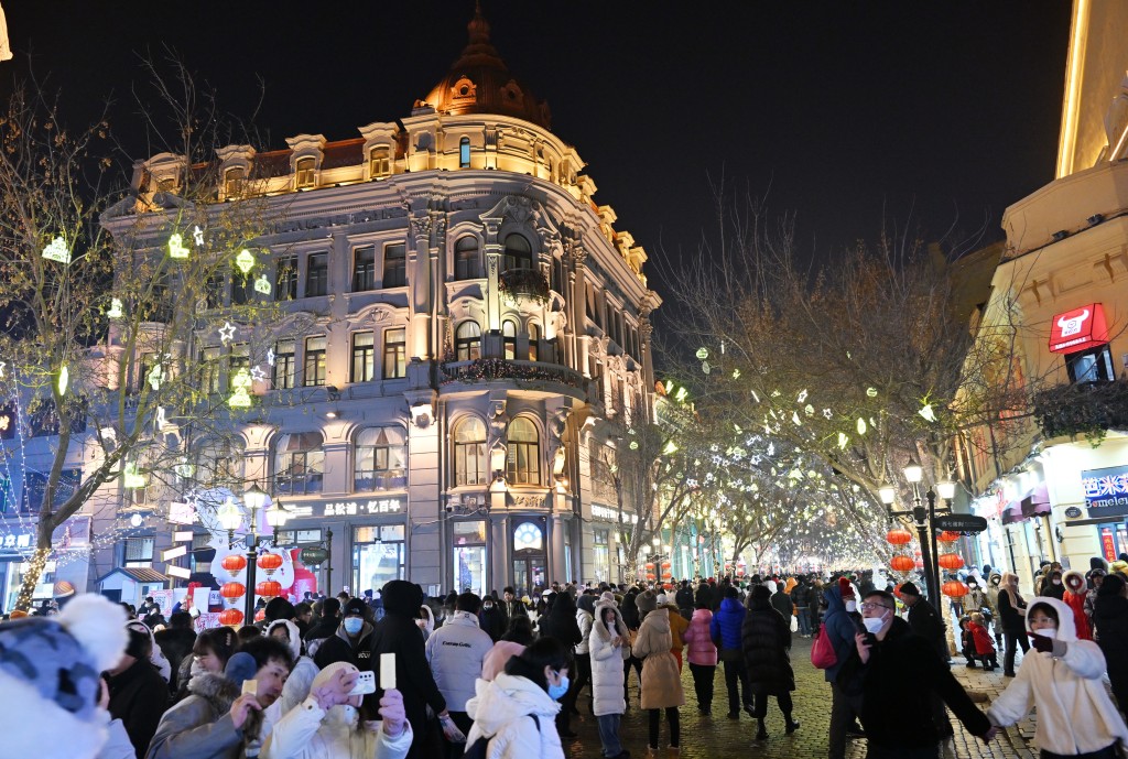 哈爾濱中央大街是遊客必去地點。網絡圖片