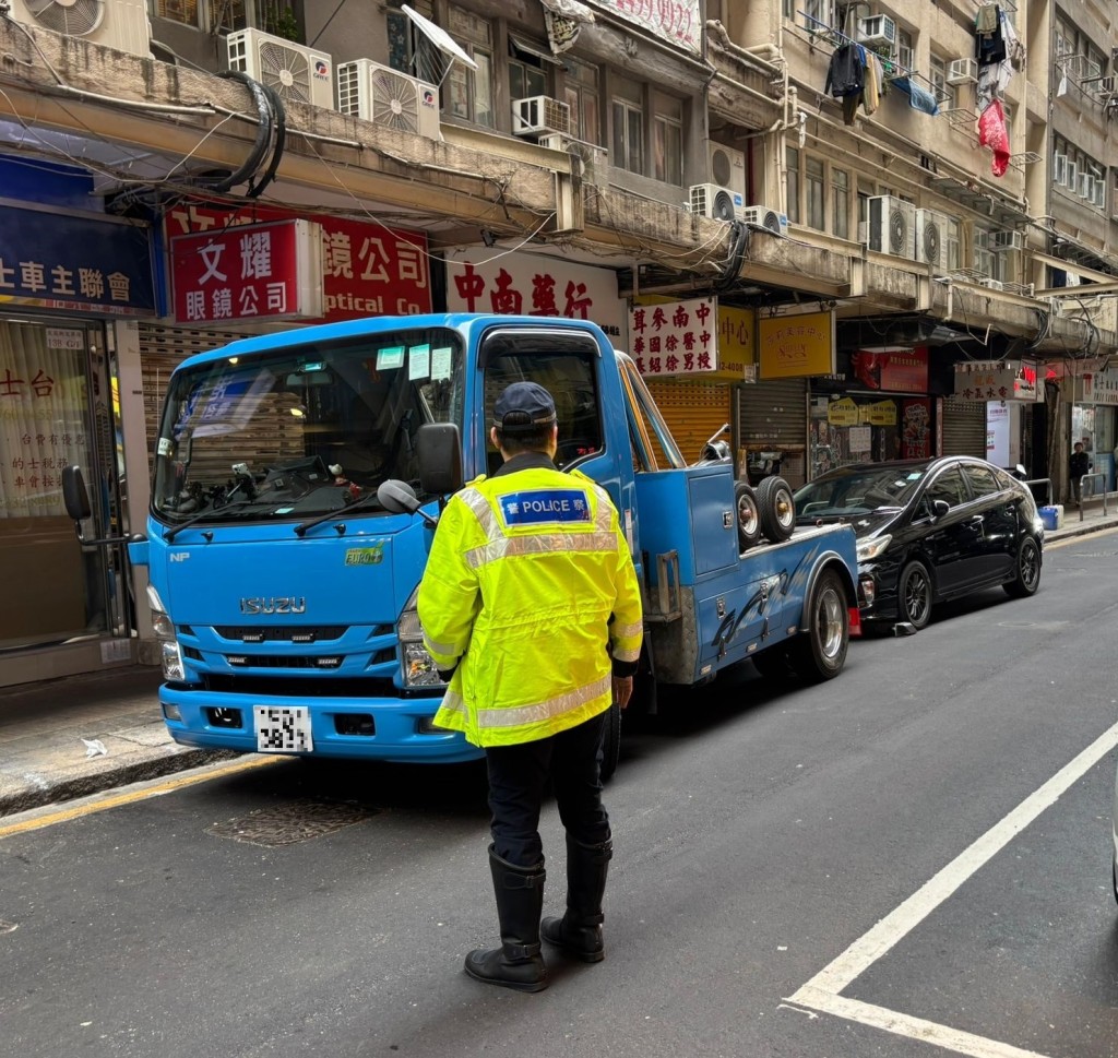 西九龍總區昨日進行「總區交通日」。警方提供