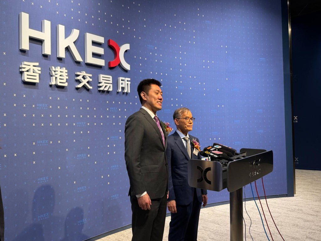 英派药业董事长徐聪（左）和首席执行官蔡遂雄（右）。