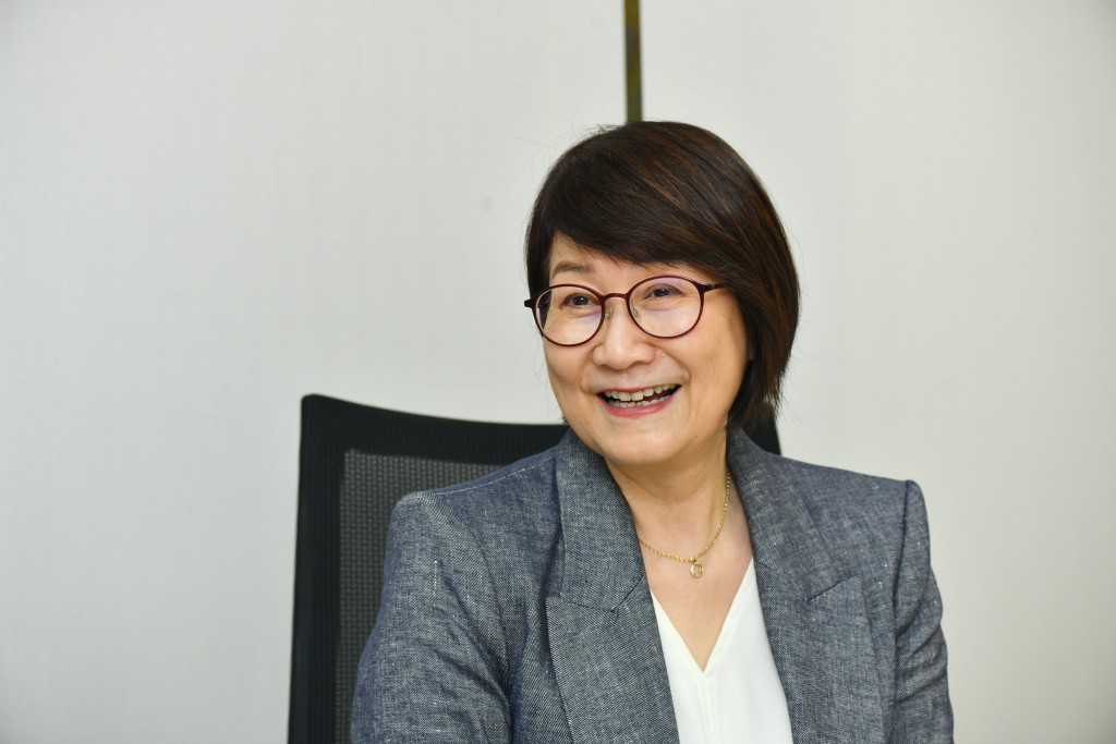 李蕙苓表示產品其中一個優點是彈性很大，可按客戶成本和需求來調整植物基材料的比例。