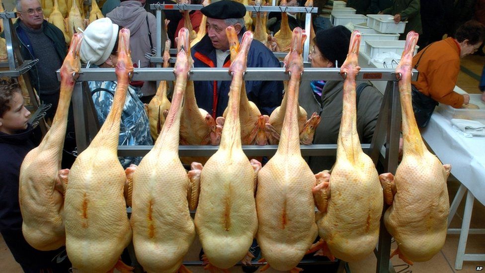 多个国家都禁止生产鹅肝酱。美联社
