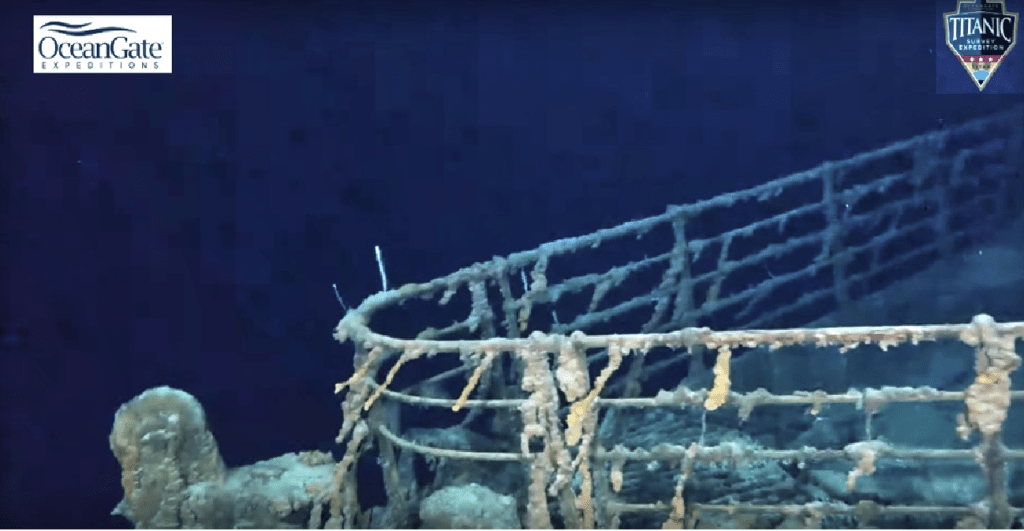 海洋之門探險的鐵達尼號沉船觀光行程海報。(海洋之門探險)