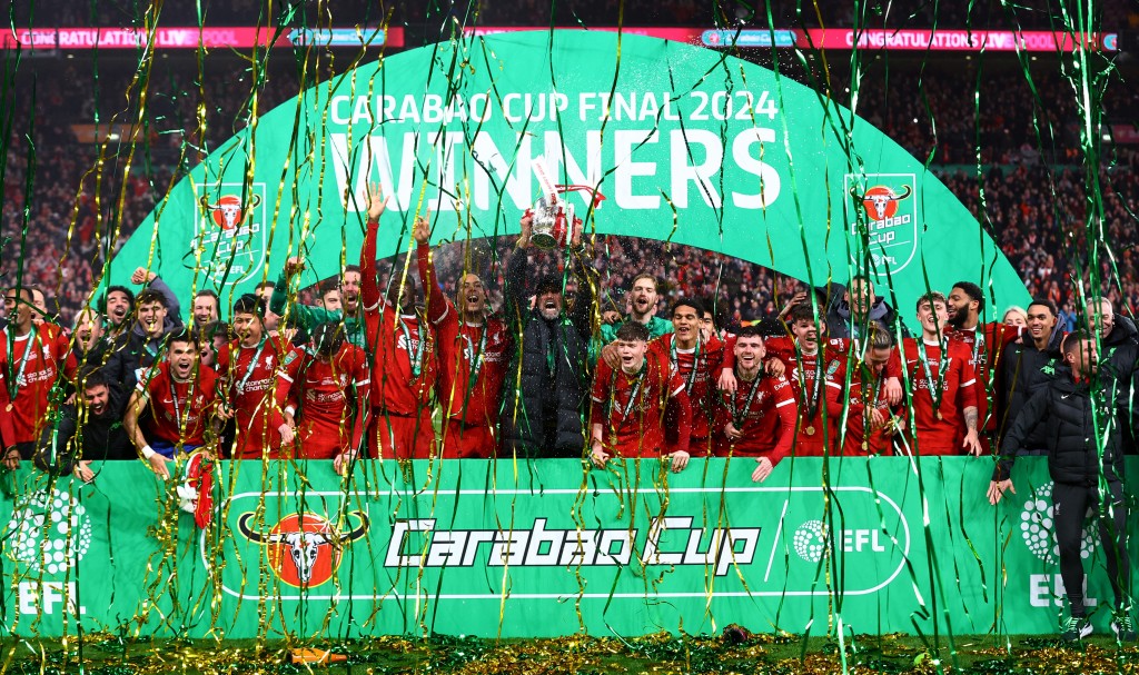 利物浦击败车路士夺联赛杯冠军。Reuters