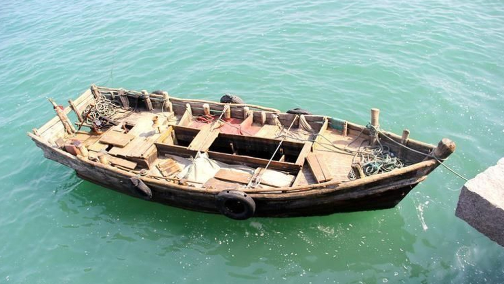 河北籍漁船在遼寧海域翻側。資料圖片