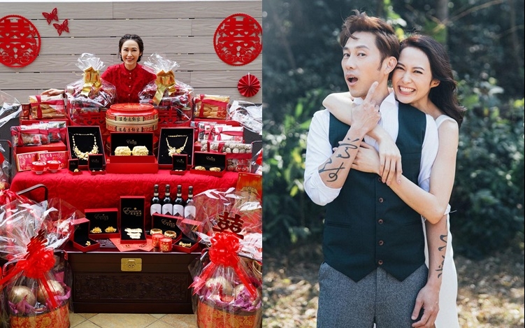 本月举行小型婚礼的汤怡与麦秋成，今午已完成过大礼仪式。