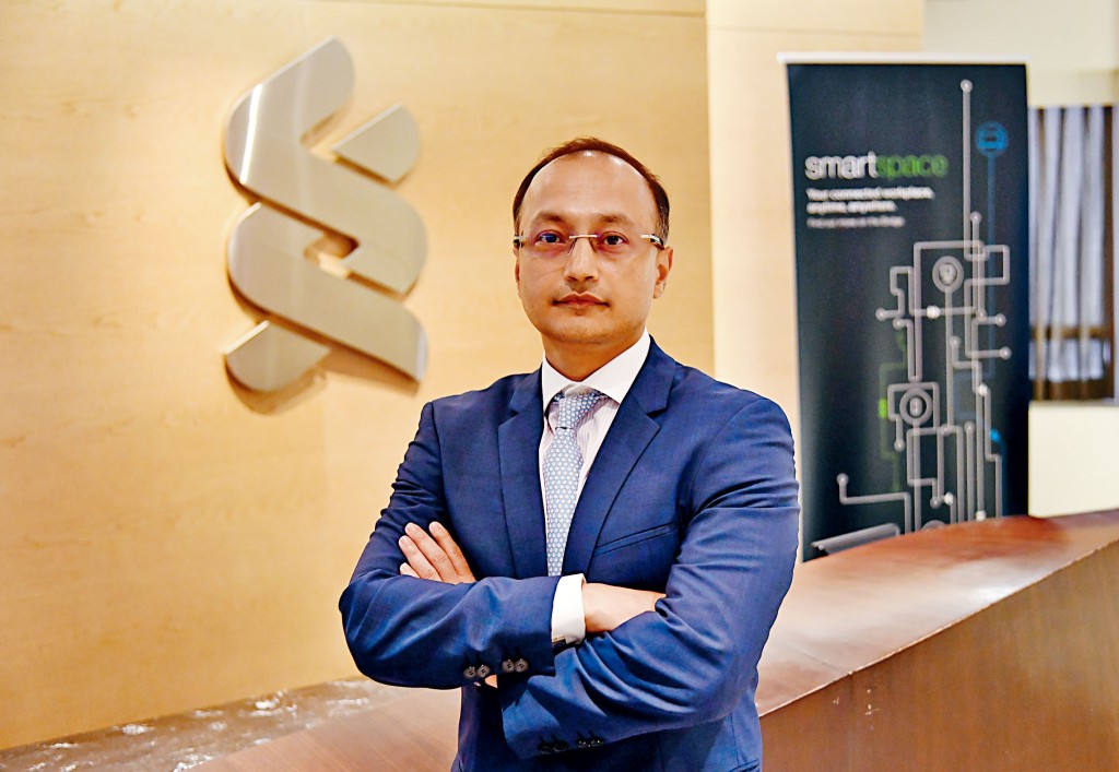 安必杰指，疫情期間轉數快交易量大增，渣打今年首季有關市佔率倍增逾20%，市場排名頭三位。