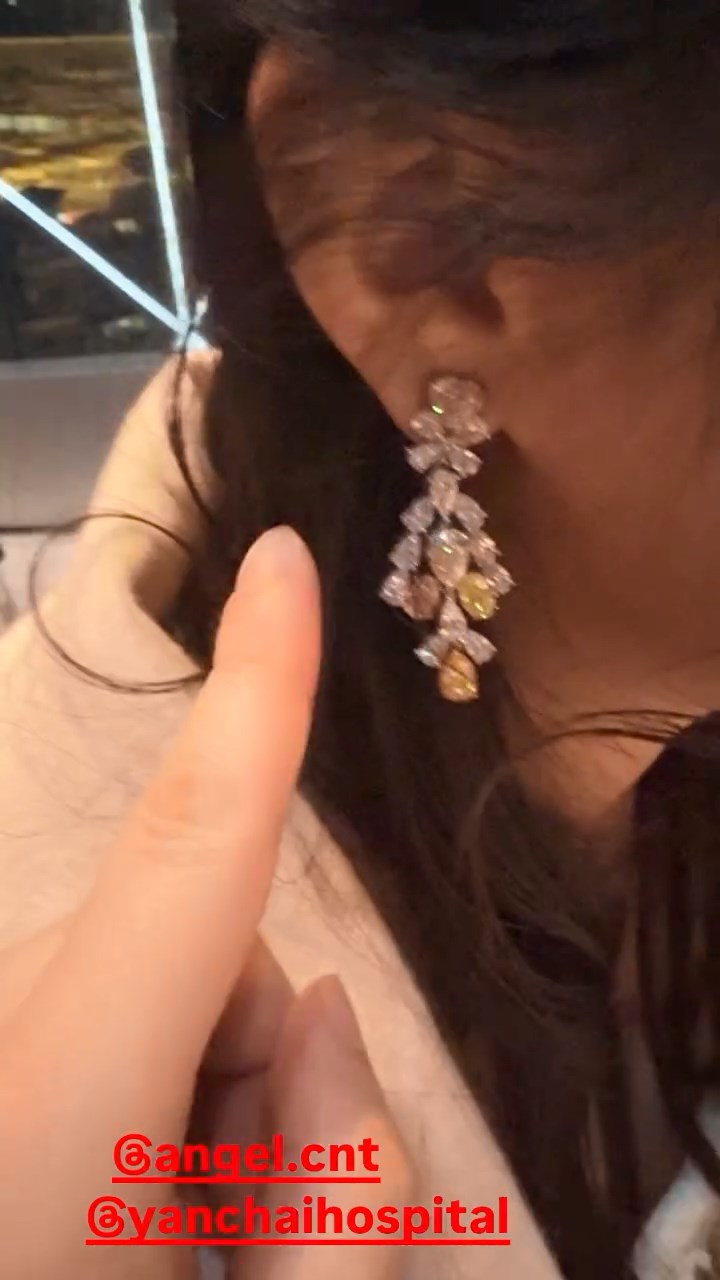 莊雅婷的耳環200萬。 莊雅婷的耳環200萬。