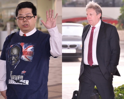 辯方繼續傳召專家證人Dr. Jason Payne-James (右)作供;林子健(左)今早到庭。