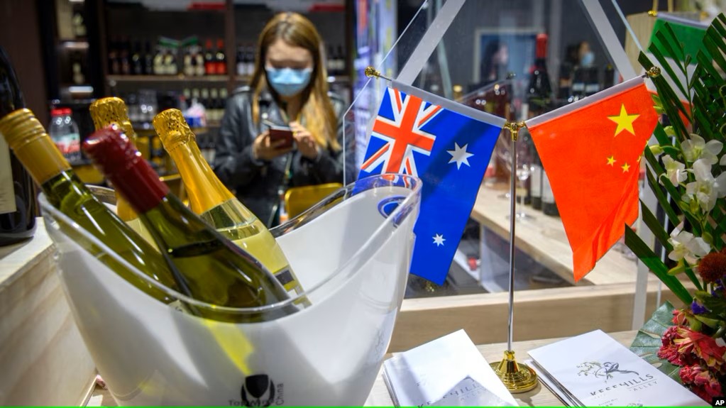 澳洲葡萄酒获中国解禁。美联社