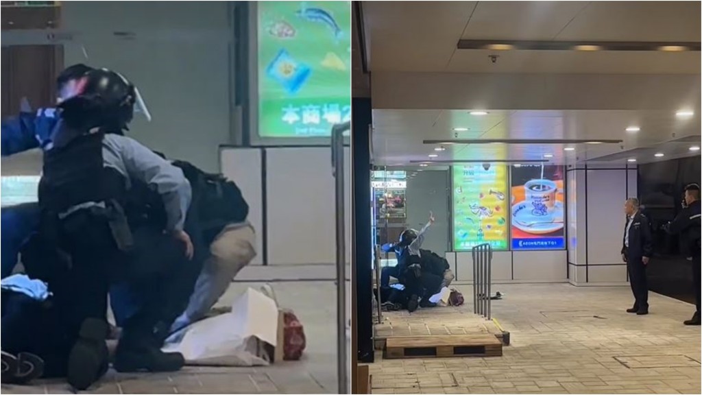 屯門疑有人揮刀 據悉警員開兩槍制服 疑犯昏迷送院 