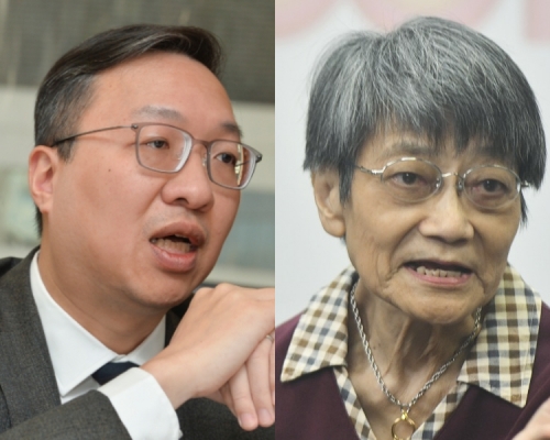 林定國(左)、余黎青萍(右)。資料圖片