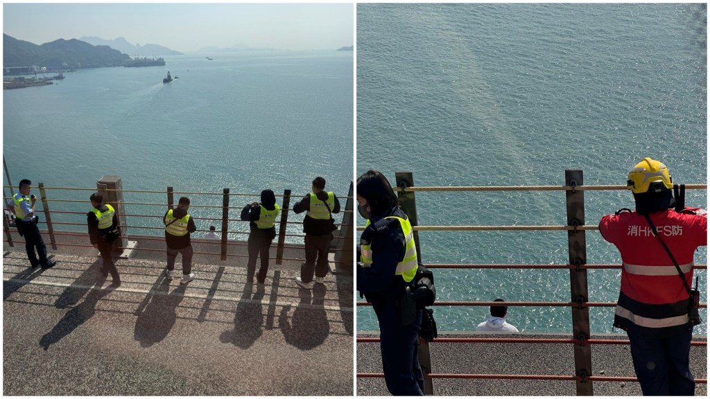 男子跨欄危站，最終墮海。fb馬路的事 (即時交通資訊台) 圖片