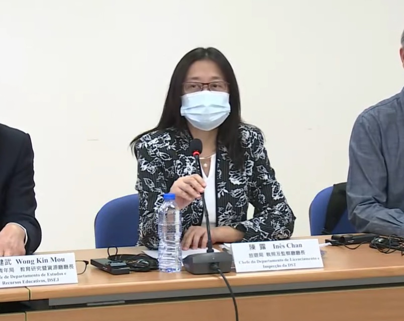 澳門旅遊局執照及監察廳廳長陳露。新聞局截圖