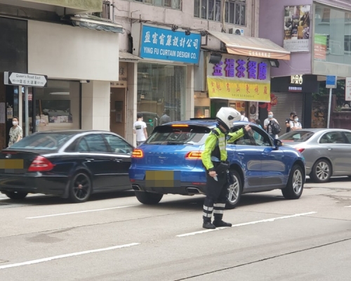灣仔一輛四驅車煞掣不及撞倒男童。