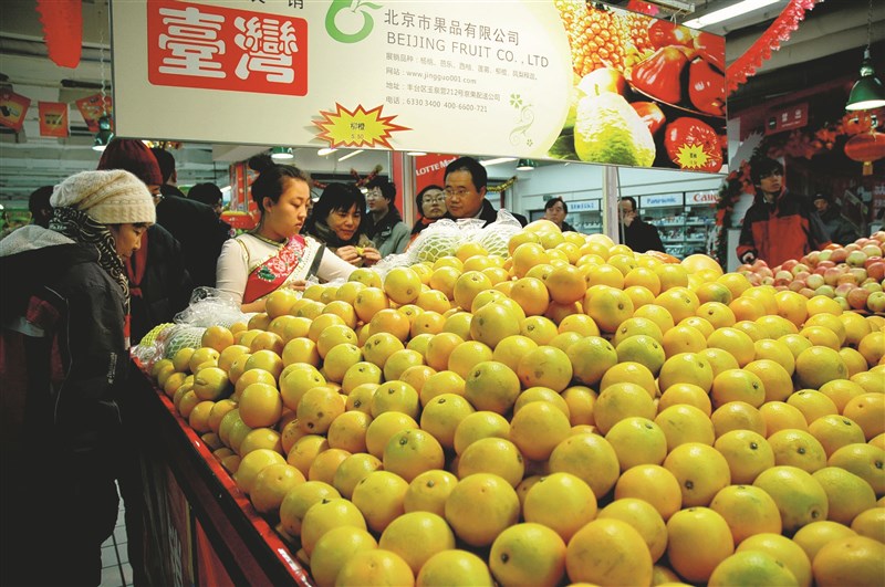 輸入大陸的台灣水果。