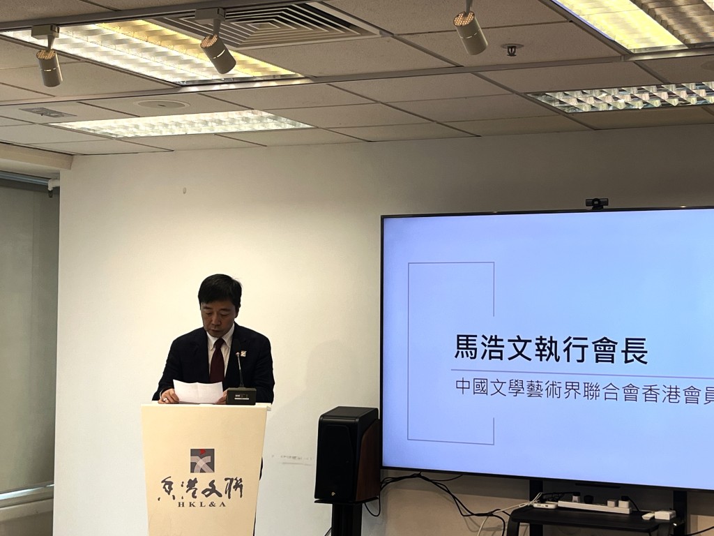 執行會長馬浩文提到,今屆中華文化節以「文字」為主題。林彥汛攝 執行會長馬浩文提到,今屆中華文化節以「文字」為主題。林彥汛攝