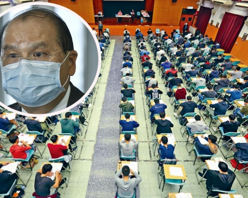 張建宗提醒考生加強防疫。 資料圖片