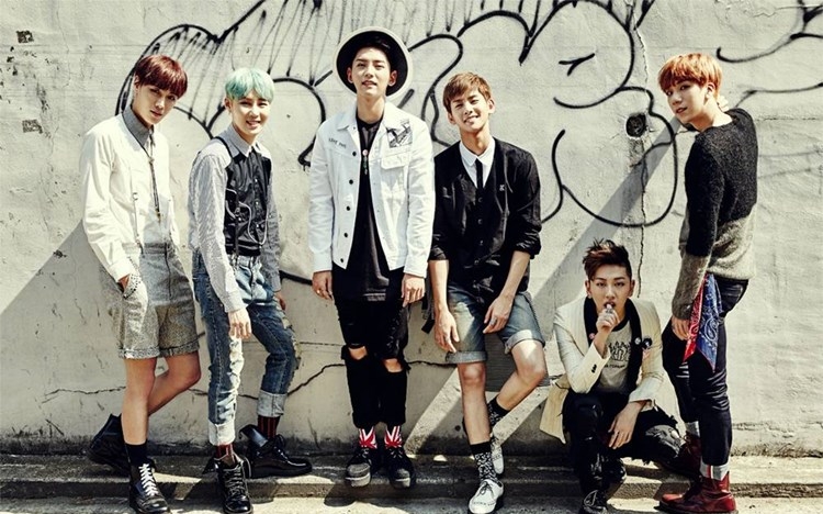 HOTSHOT(左起)晙赫、成雲、尹山、鎬廷、太鉉、Timoteo。