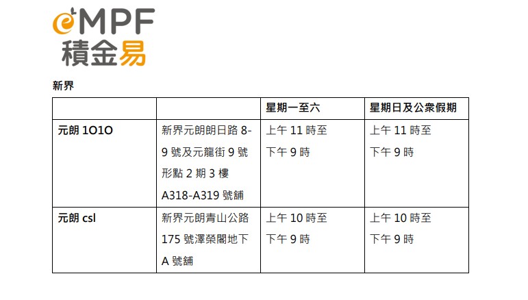 承辦商會逐步在全港各區設立「積金易」支援站。