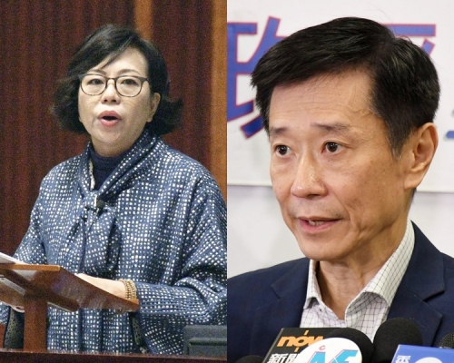 麥美娟(左)與姚思榮(右)。資料圖片