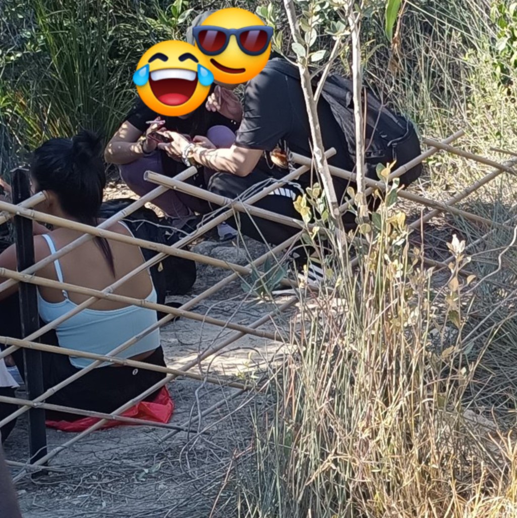 K Kwong目擊一對男女在郊野公園吸,批評有導致山火危險。facebook圖片