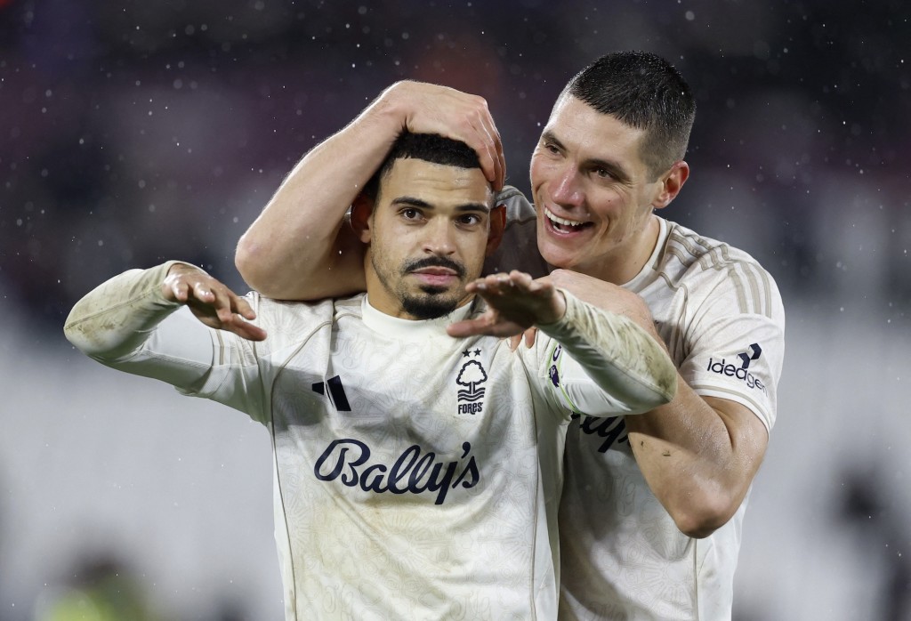 基比斯韋特射入12碼，助森林反勝韋斯咸。路透社