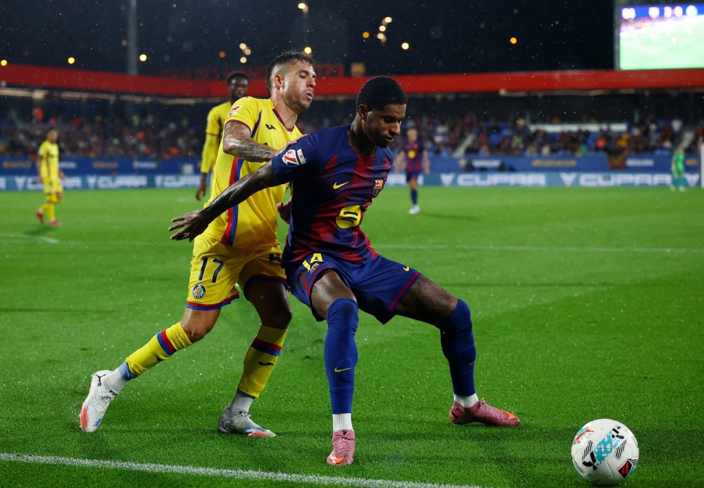 拉舒福特在巴塞表現出色。路透社