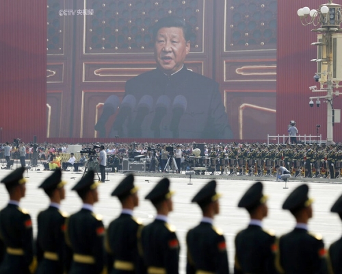 習近平指沒有力量能阻擋中國人民前進。AP