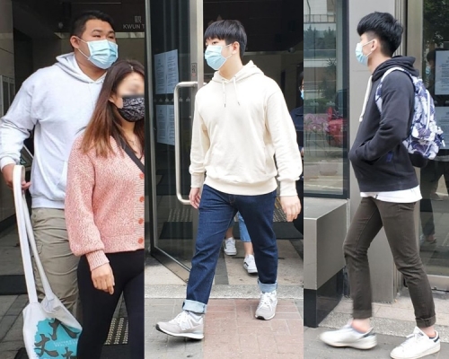 由左至右:鄺偉邦、余昕鈺及黃俊燁。資料圖片