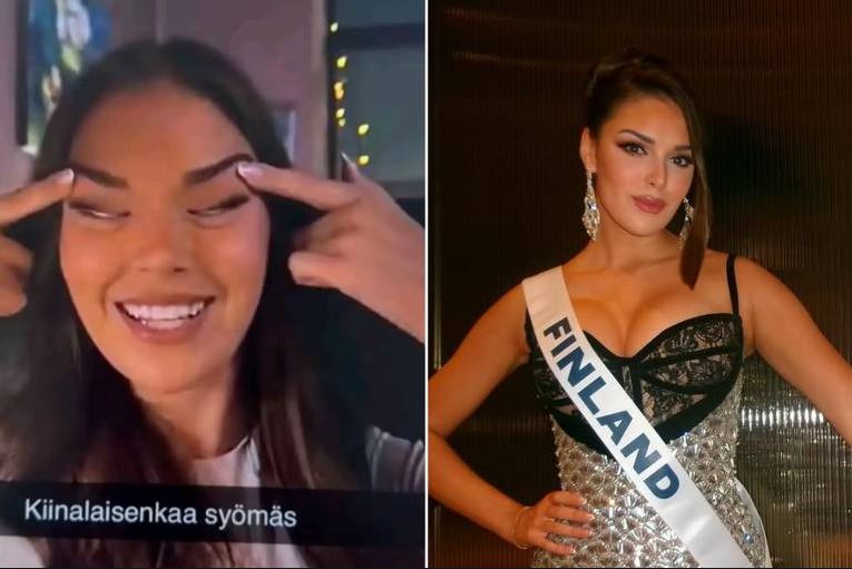 扎夫斯「拉眼角」變成瞇瞇眼照片在社交平台流出。Reprodução/ Sarah Dzafce no Instagram