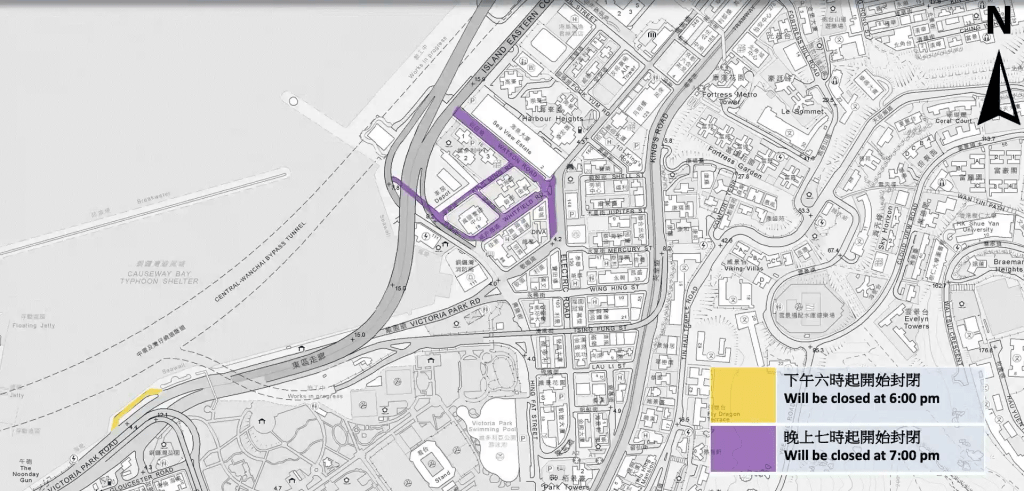 年初二維港煙花，銅鑼灣及天后一帶封路安排。