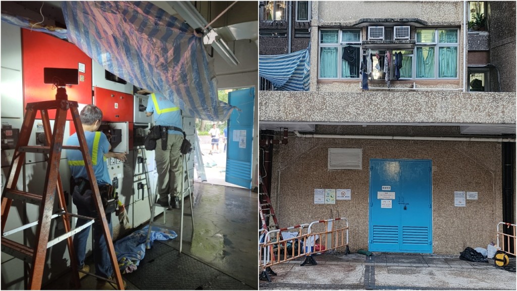 太和邨新和樓電掣房滲水 一度大停電阻居民出入 當局開放社區中心避暑